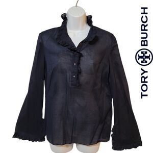 Tory Burch Ruffled Longsleeve Top